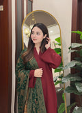 Maroon Dhanak Farshi Shalwar 2Pc
