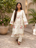 Ivory Bloom – Embroidered Lawn 2PC