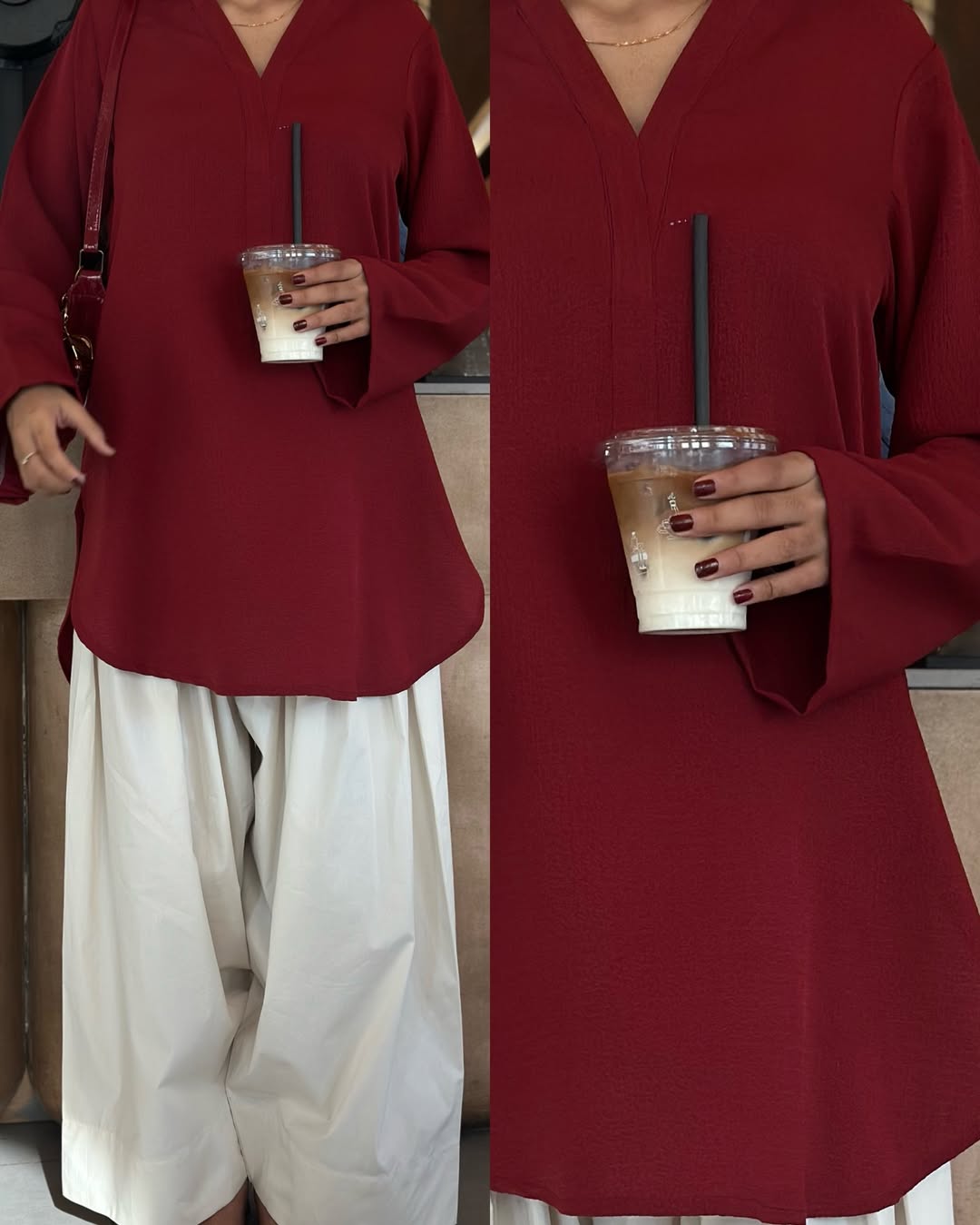 Elegant Maroon Summer Co-Ord Set