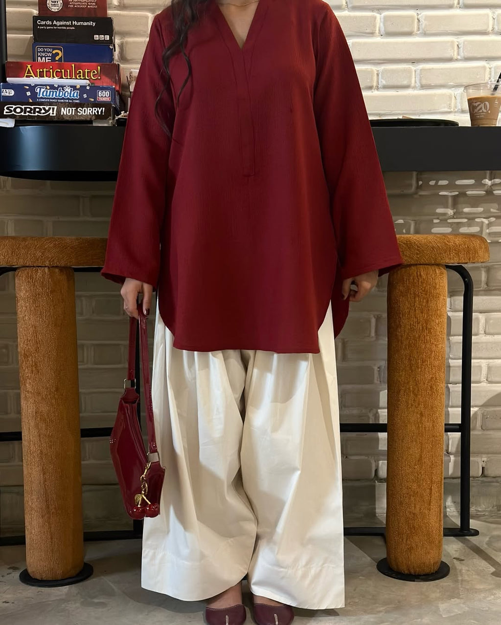 Elegant Maroon Summer Co-Ord Set
