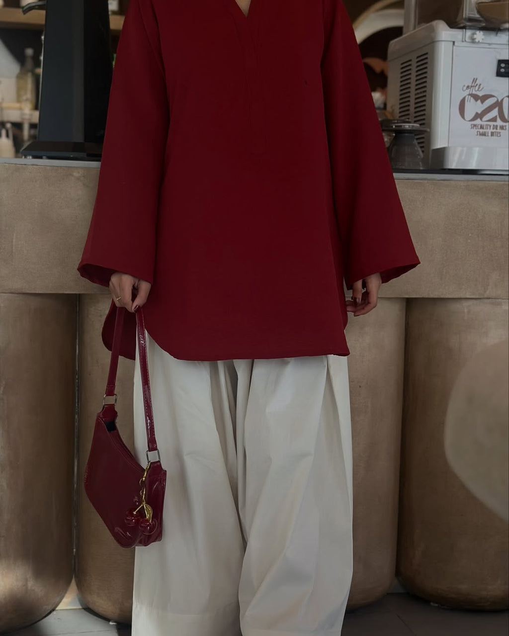 Elegant Maroon Summer Co-Ord Set