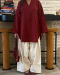 Elegant Maroon Summer Co-Ord Set