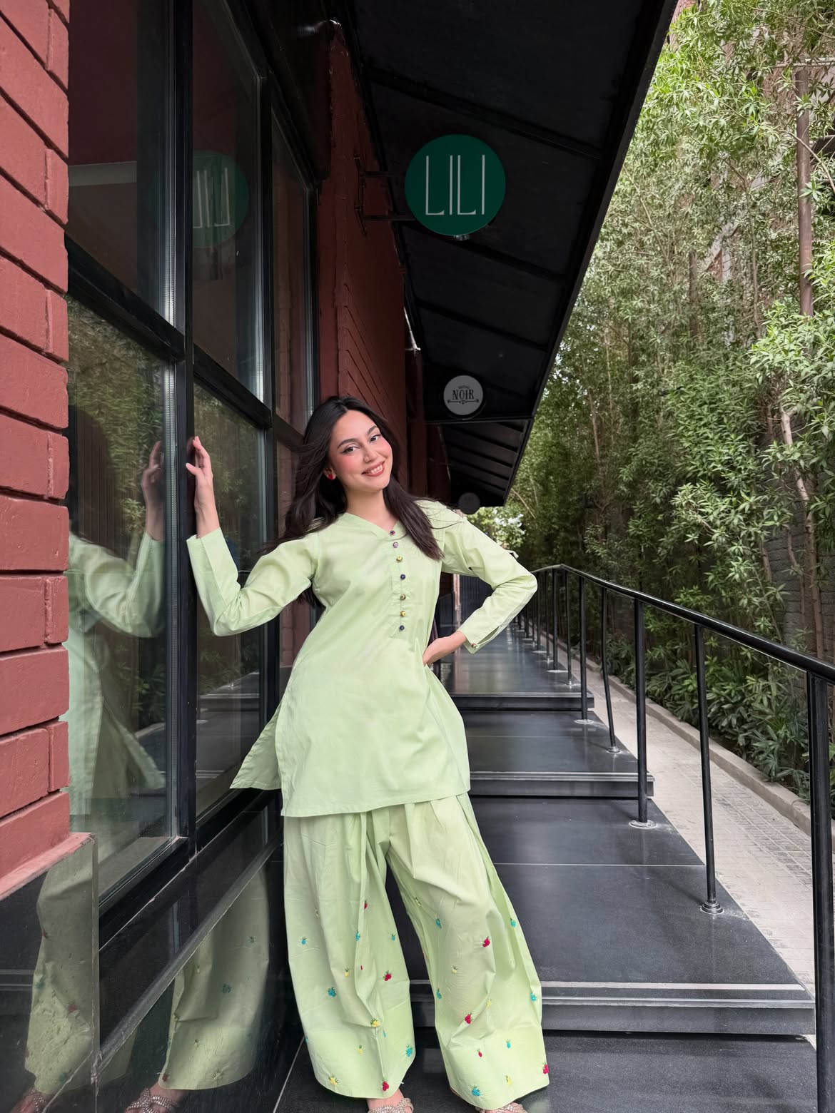 Mint Blossom Farshi Set
