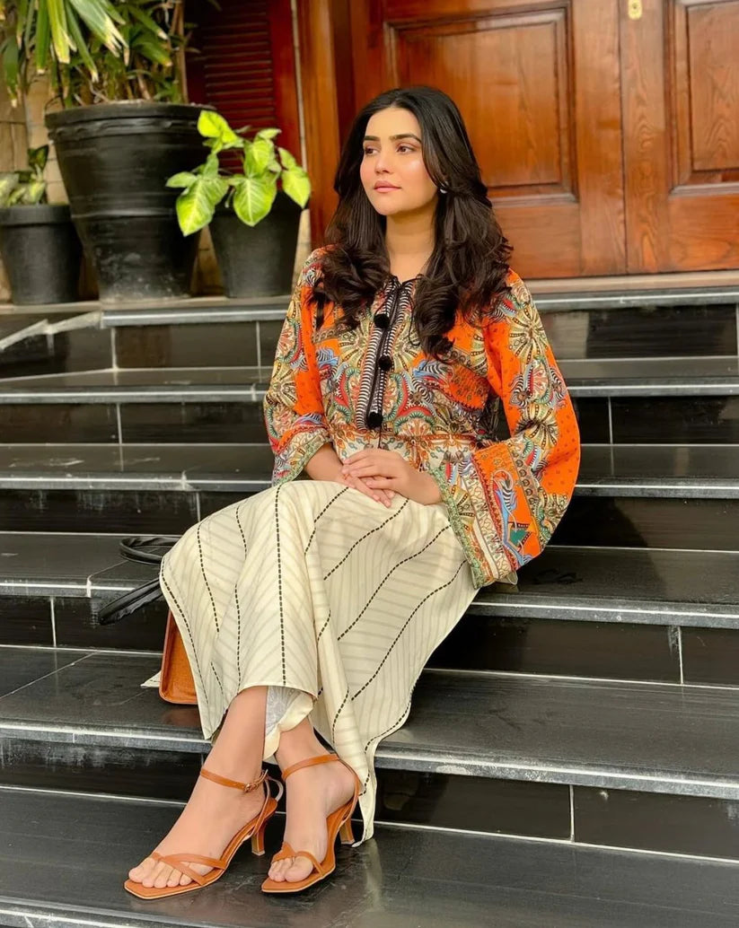 Summer Printed Lawn Outfit