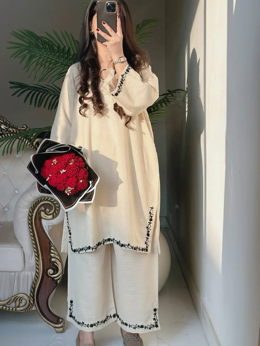 Zark Embroidered Co_ord Set