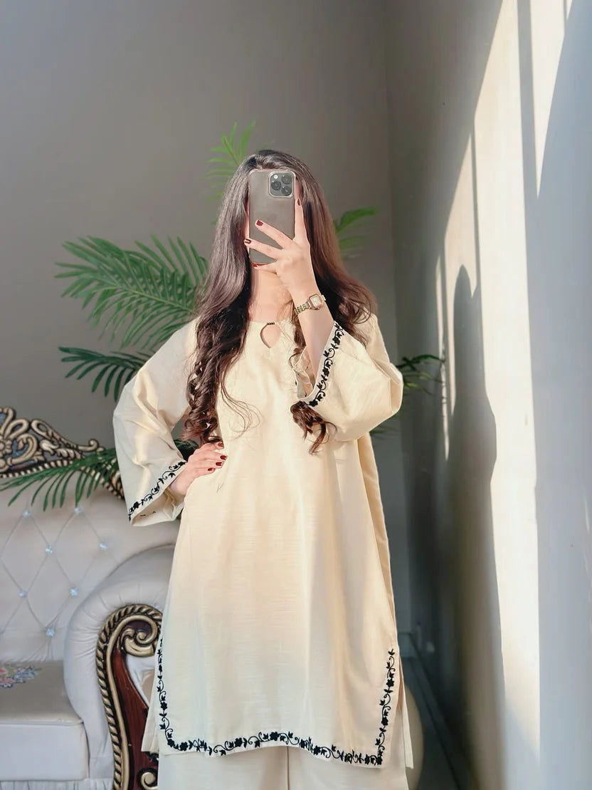 Zark Embroidered Co_ord Set