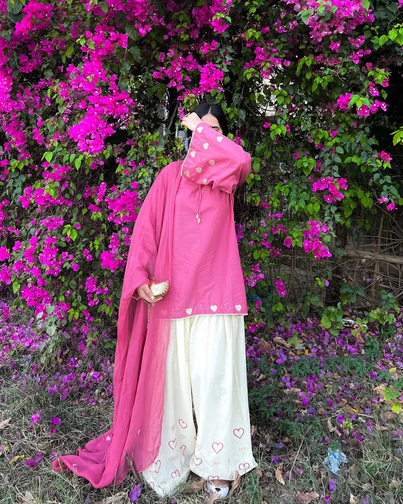Blush Heart Elegance 3PC Lawn Suit